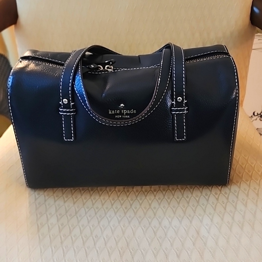 Kate Spade Navy Blue Leather Handbag Model Melinda/Grand Street